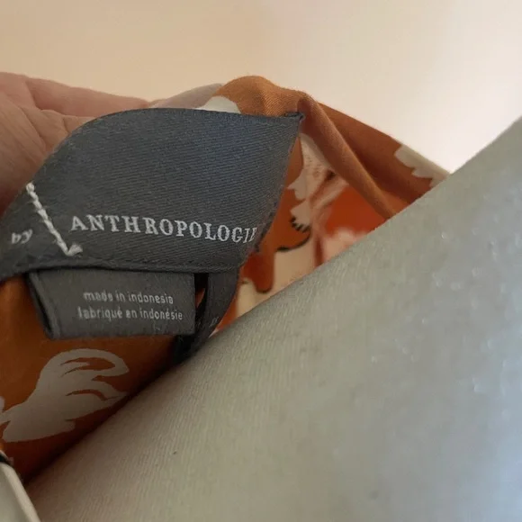 Anthropologie Terracotta Floral Maxi Dress - Picture 2 of 6